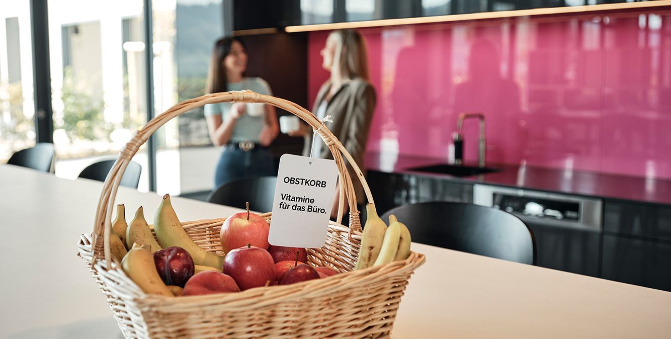 Obstkorb in der Cafeteria
