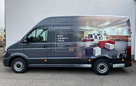 Sprinter von h+h mit Branding
