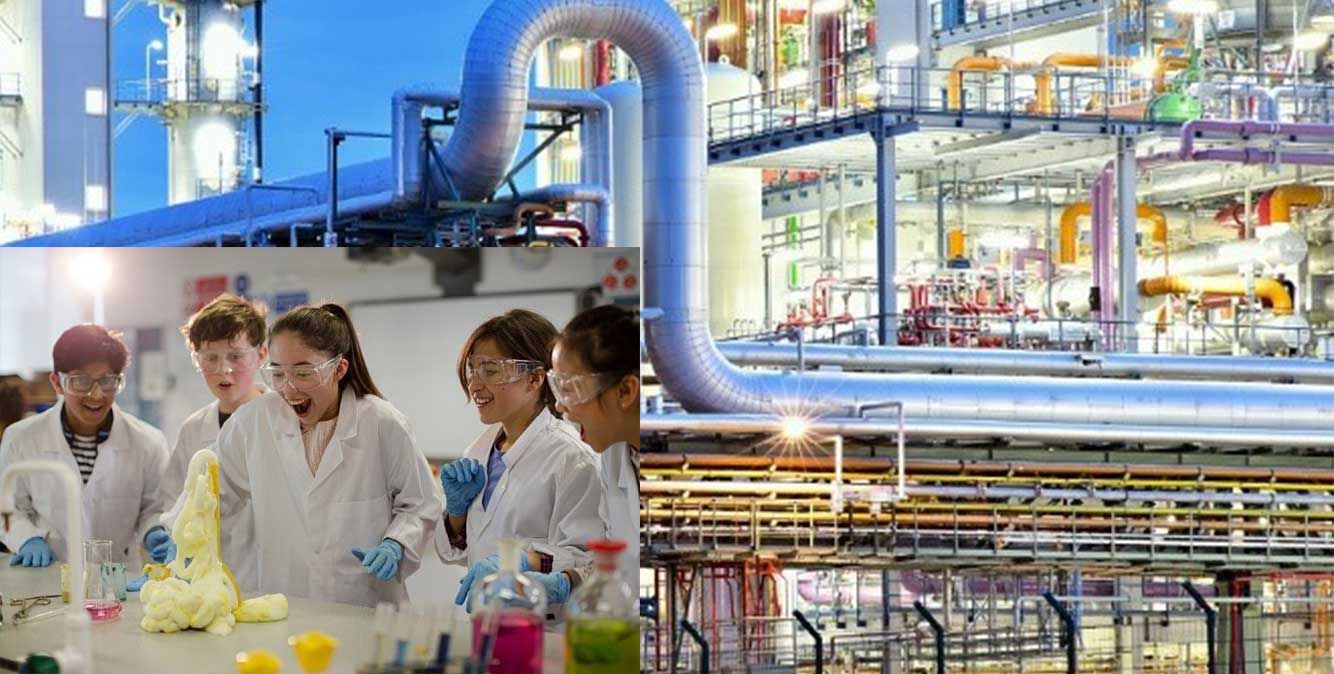 Menschen arbeiten begeistert im Labor