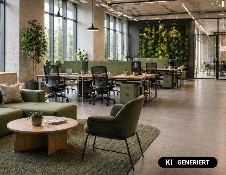 KI-generiertes Bild: Modern eingerichtetes Büro