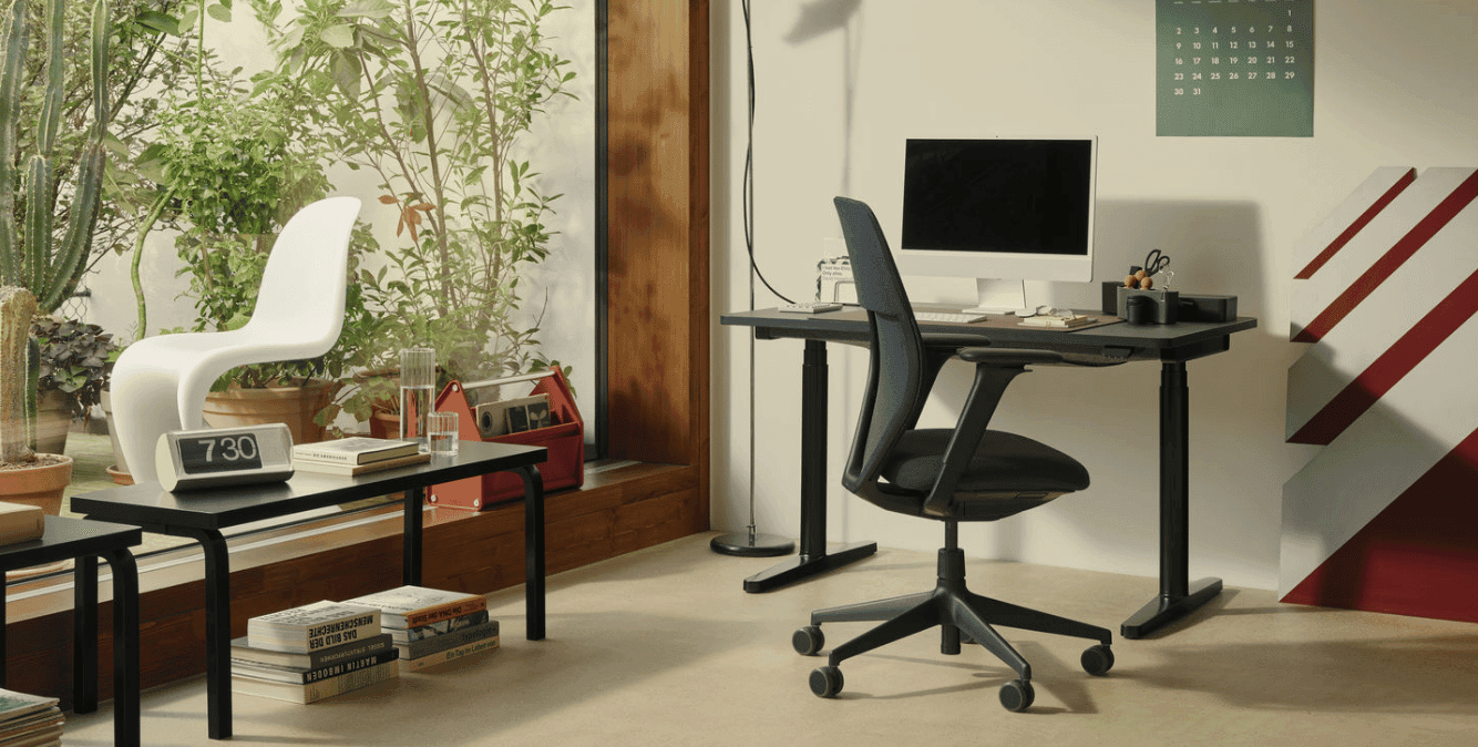 Homeoffice eingerichtet mit Vitra Möbeln