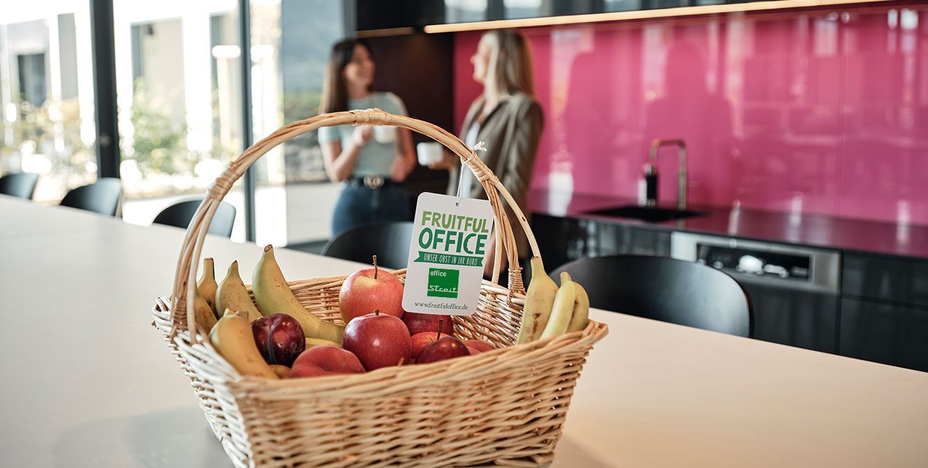 Obstkorb in der Cafeteria von Streit Service & Solution