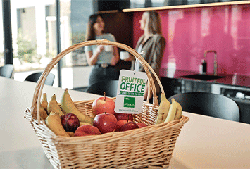 Obstkorb in der Cafeteria von Streit Service & Solution