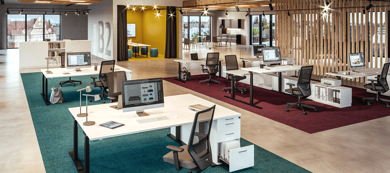 Mehrere Arbeitsplätze im Openspace